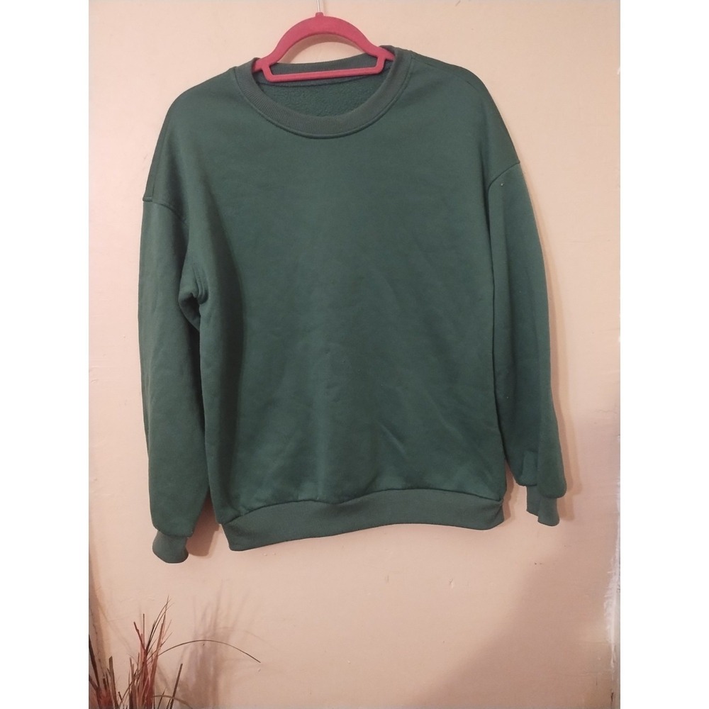 SHEIN Mens Dark Green Chicago New York Graphic Crewneck Sweatshirt Medium 15